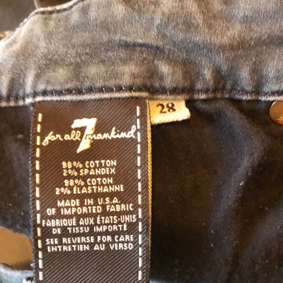 7 for all mankind SLIM ILLUSION LUXE HIGH WAIST SKINNY IN BLACK - Picture 11 of 12